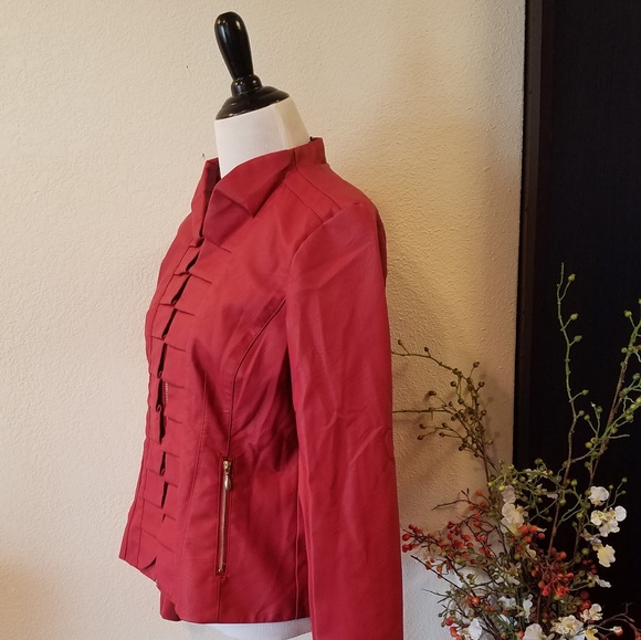 Baccini Red Petite Jacket Medium - Picture 4 of 8